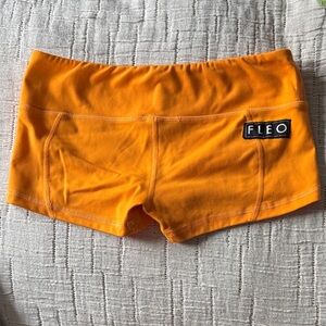 Fleo Women's Vibrant Orange Athletic Shorts